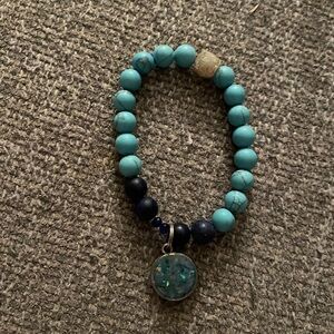 Turquoise and Blue Beaded Bracelet
